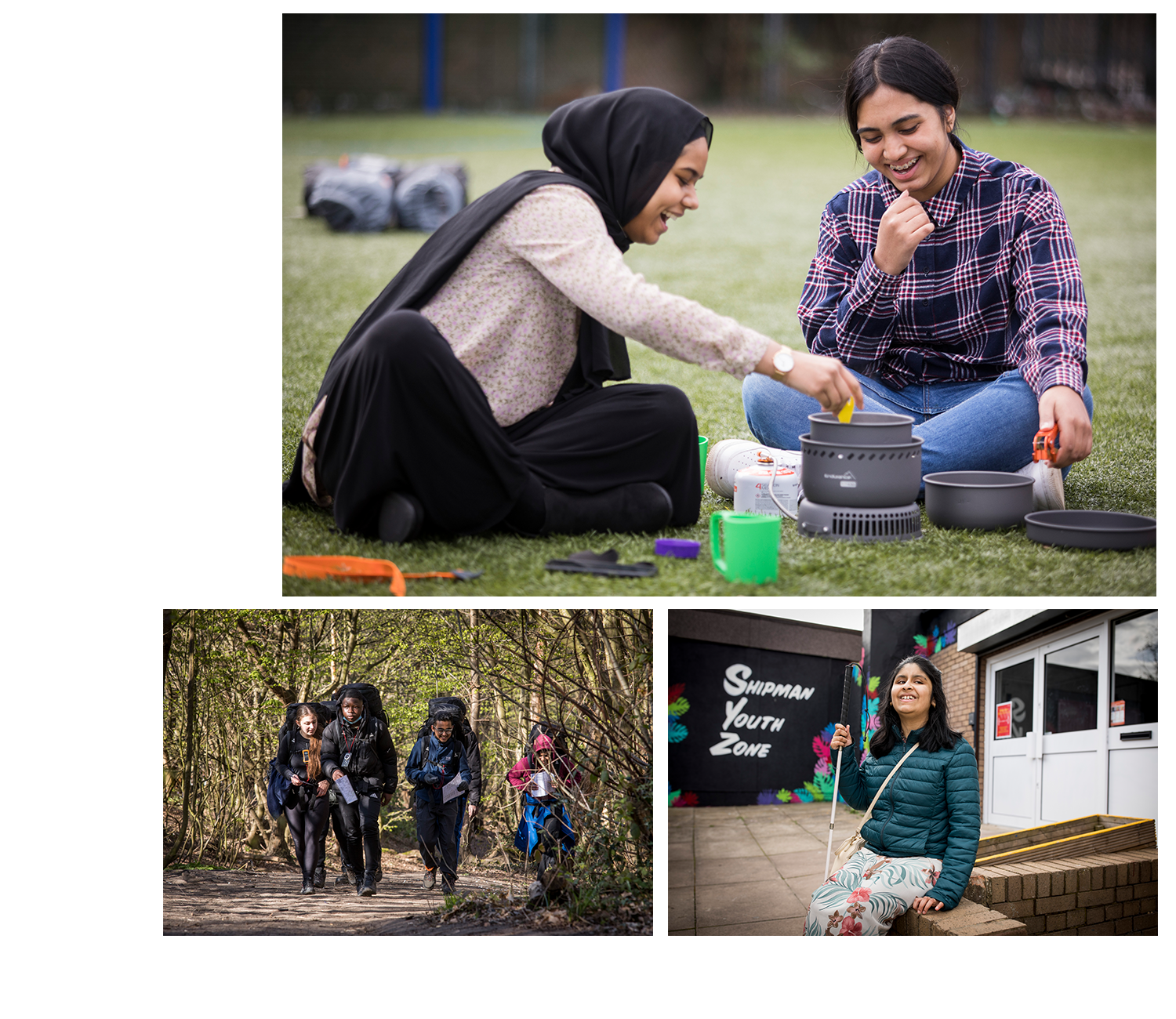 Duke of Edinburgh's Award photo montage young people having fun